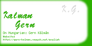 kalman gern business card