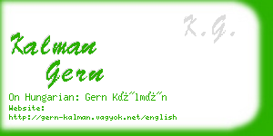 kalman gern business card